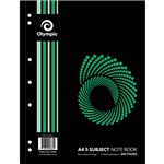 OLYMPIC SL865 SPIRAL 5SUBJECT NOTEBOOK 8MM RULED 240 PAGE 55GSM A4 PACK 5