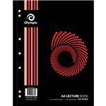 OLYMPIC SL870 LECTURE BOOK 7 HOLE 8MM RULED 120 PAGE 55GSM A4 PACK 10