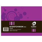 OLYMPIC SP34 SKETCH BOOK SIDE OPEN 110GSM 40 PAGE A4