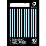 OLYMPIC GH104 GRAPH BOOK 10MM SQUARES 48 PAGE 55GSM A4 PACK 20