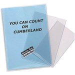 CUMBERLAND EXTRA HEAVY DUTY UNPUNCHED CARD HOLDER 125 MICRON A4 CLEAR PACK 25