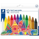 STAEDTLER 226 NORIS SUPER JUMBO WAX CRAYONS ASSORTED PACK 12