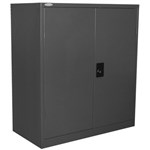 STEELCO STATIONERY CABINET 2 SHELVES 1015 X 914 X 463MM BLACK RIPPLE