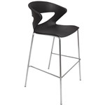 RAPIDLINE TAURUS POLY BARSTOOL CHROME BASE BLACK