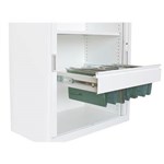 STEELCO TAMBOUR DOOR CABINET PULL OUT FILE FRAME 900MM SILVER GREY