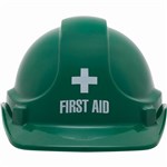 TRAFALGAR FIRST AID HARD HAT GREEN