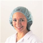 TRAFALGAR DISPOSABLE HEADWEAR ROUND BONNET BLUE PACK 1000