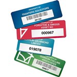 BRADY CUSTOM DURAGUARD ASSET TAGS 50 X 19MM WITH BARCODE PACK 10