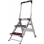 BRADY LITTLE GIANT SAFETY STEP LADDER 3 STEP WITH SAFETY BAR 136KG