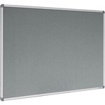VISIONCHART CORPORATE FELT PINBOARD ALUMINIUM FRAME 1500 X 900MM GREY