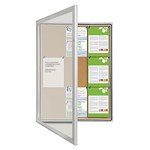 VISIONCHART TX WEATHER RESISTANT NOTICE CASE 1350 X 980MM SILVER FRAME CORK BACKGROUND