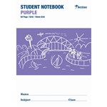 WRITER STUDENT NOTEBOOK 10MM GRID 64 PAGE 250 X 175MM PURPLE