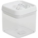 CONNOISSEUR FLIPTITE CANISTER SQUARE 1 LITRE CLEAR