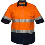 PRIME MOVER MA802 COTTON DRILL SHIRT SHORT SLEEVE LIGHTWEIGHT WITH TAPE 2TONE