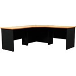 OXLEY CORNER WORKSTATION 1800 X 1800 X 600 X 730MM BEECHIRONSTONE