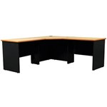 OXLEY CORNER WORKSTATION 1800 X 1800 X 750 X 730MM BEECHIRONSTONE