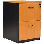 OXLEY FILING CABINET 2 DRAWER 476 X 550 X 715MM BEECHIRONSTONE