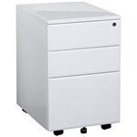SUMMIT YSMMP MOBILE PEDESTAL 2 DRAWERS 1 FILE DRAWER WHITE