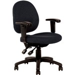 LINCOLN TASK CHAIR MEDIUM BACK ARMS BLACK