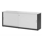 OXLEY CREDENZA 1800 X 450 X 730MM WHITEIRONSTONE