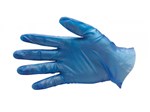 GLOVE DISPOSABLE  FOODIE BLUE VINYL 100BOX LARGE
