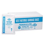 AUSTAR NATURAL RANGE  CLEAR  LDPE BIN LINER  GARBAGE BAG 82 LITRE 790MM X 1000MM PACK 25