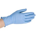 BLUE VINYL GLOVES MEDIUM BOX100 