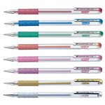 Pen Pentel Hybrid Roller Ball 08 K118 X METALLIC GOLD  K118X