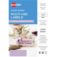 Coloured Multipurpose Laser Labels